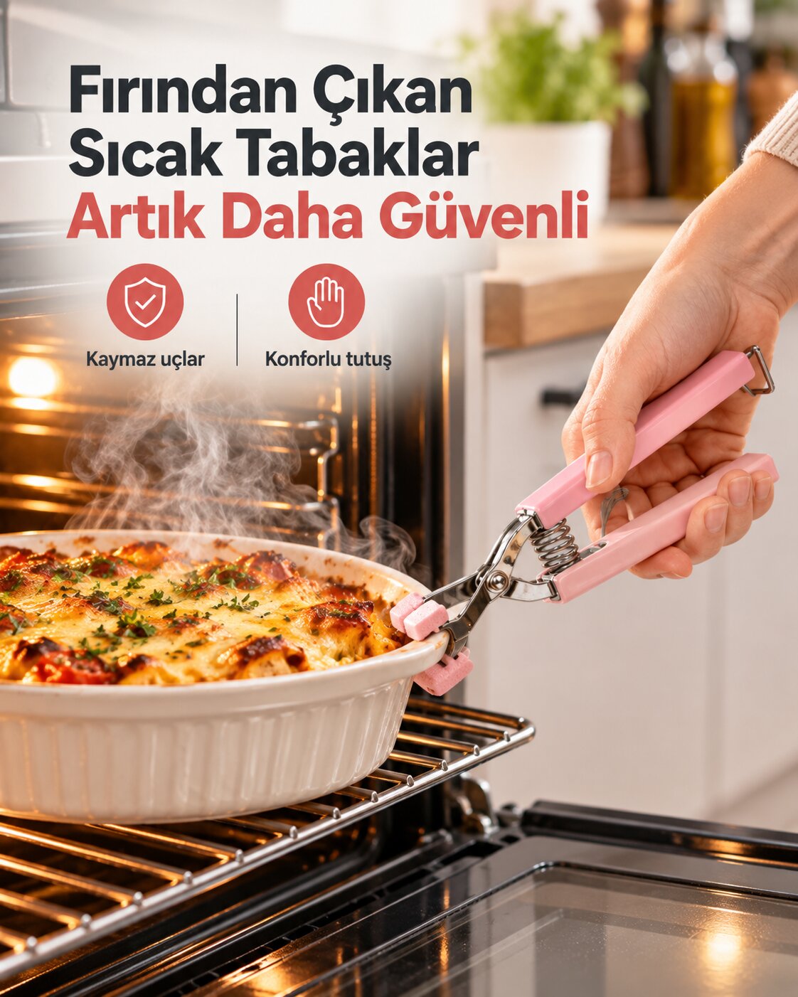 Fırından çıkan sıcak tabaklar